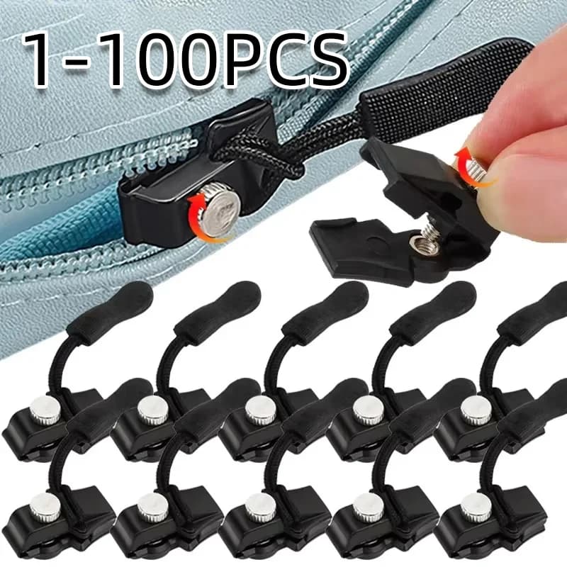 Kit universale per la riparazione di cerniere, cursore staccabile per cerniere di giacche, borse e valigie, testa in metallo antiscivolo, accessori per cucito fai da te