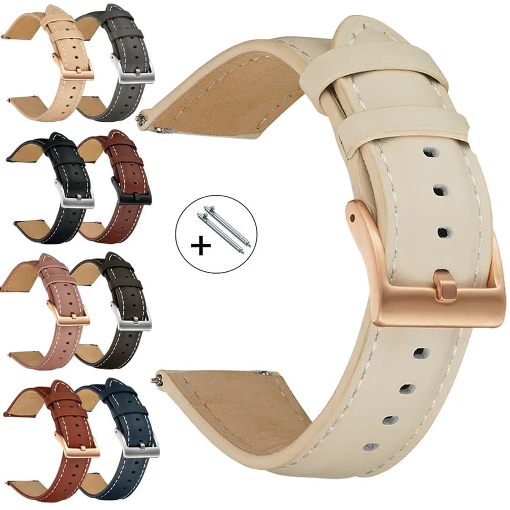 14mm 16mm 18mm 20mm 22mm cinturino in vera pelle cinturino di ricambio universale per orologio da polso donna uomo cinturino a sgancio rapido