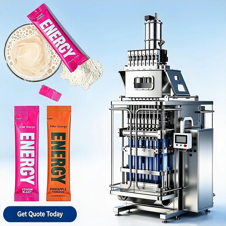 Automatic 5G 10G Energy Drink Powder Stick Packing Machine Hydration Vitamin Electrolyte Powder Stick Sachet Packing Machine