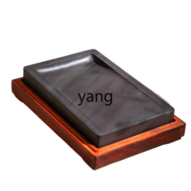LMM natural rough stone study four treasures set, special grindable ink for calligraphy brushes