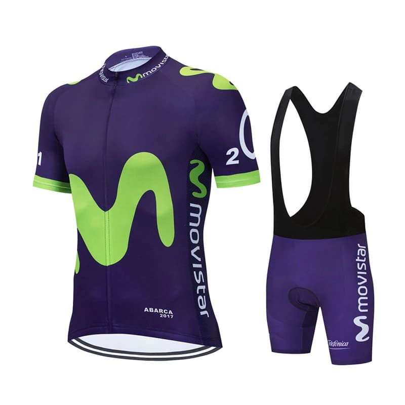 Movistar Team Cycling Short Sleeved MTB Ropa Cycling Summer Drying Clothing Outdoor Cycling Shorts Shorts With Braces