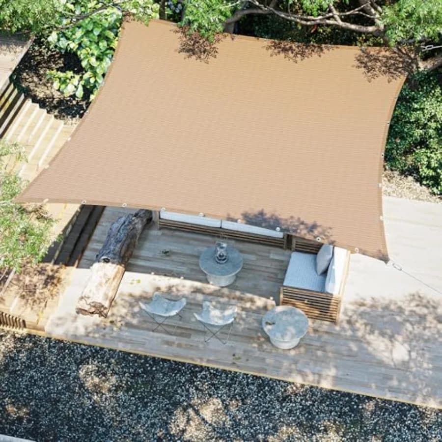 Telo Ombreggiante 10x16 Piedi, Telo Parasole per Esterni, Schermo Privacy con Occhielli e Anelli a D per Patio, Giardino, Pergola
