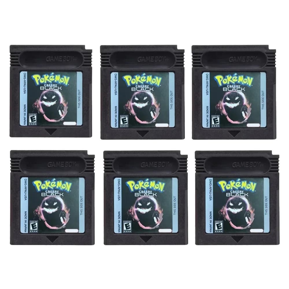 New Pokemon Creepy Black 16 Bit Game Card USA Version English For GBC GBA Console Video Game Cartridge Gift For Fans Kids
