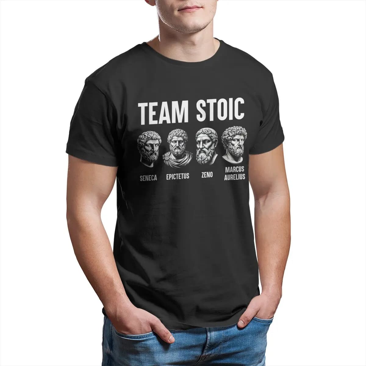 Team Stoic philopopopterus marco aurelio Epictetus Seneca Zeno t-shirt Unisex per uomo t-shirt Vintage in cotone 2024 nuovo arrivo
