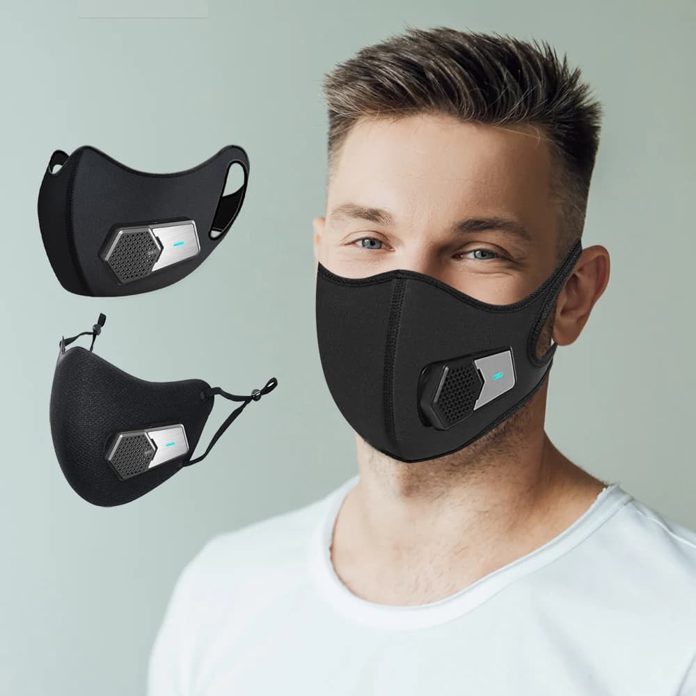 FashionElectric Fresh Air Kn95 respiratory mask with fan, wearable air purifier mask, breather with replaceable filter, for dustproof work