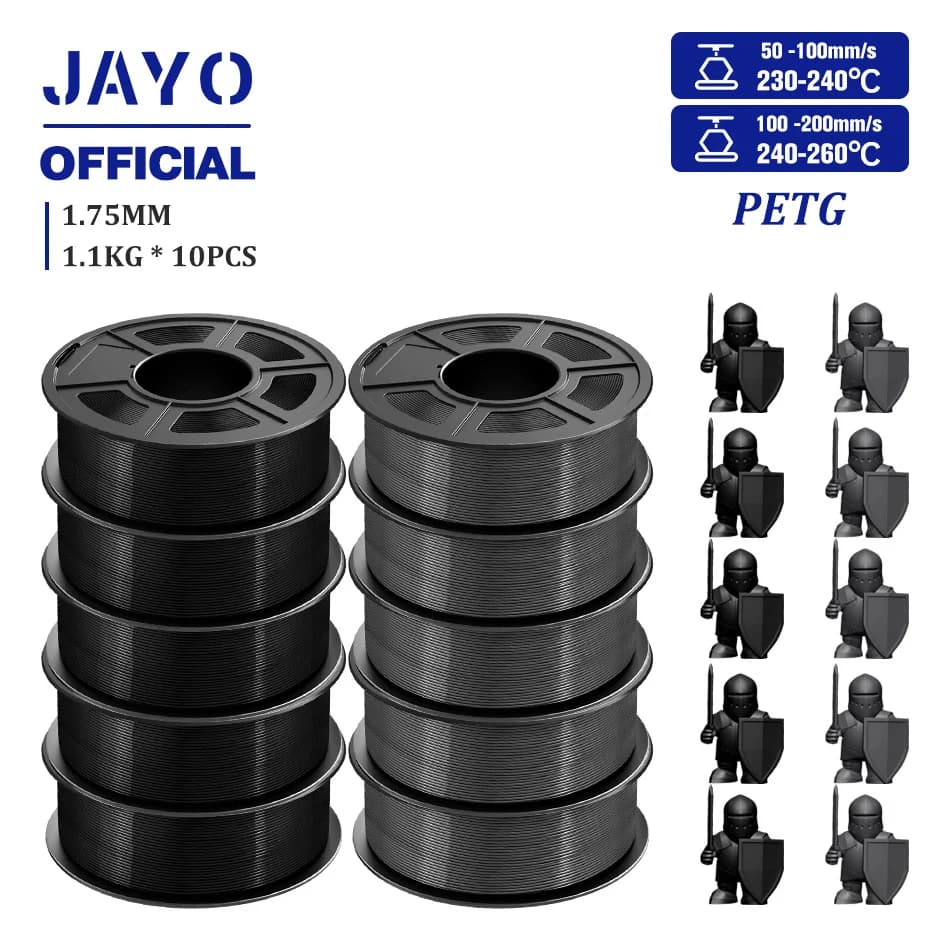 PETG JAYO 1.75MM 10 rolls/set 3D PETG thread for 3D printers FDM well wrapped 3D printer materials