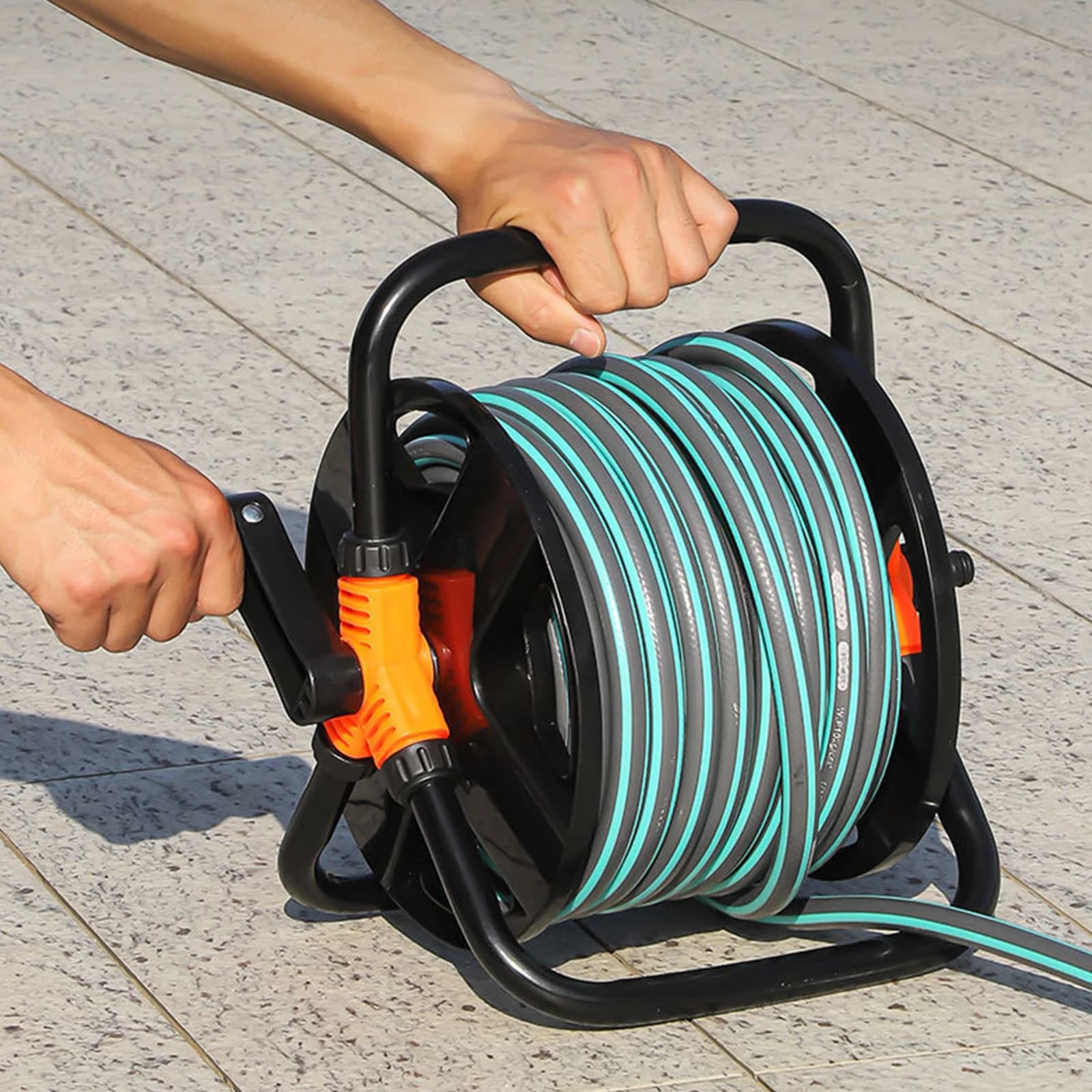 Avvolgitubo Fai-da-te Multiuso, Supporto per Tubi dell'Acqua Resistente all'Usura, Avvolgitore a Braccio Singolo per Tubi, per Casa, Garage, Giardino