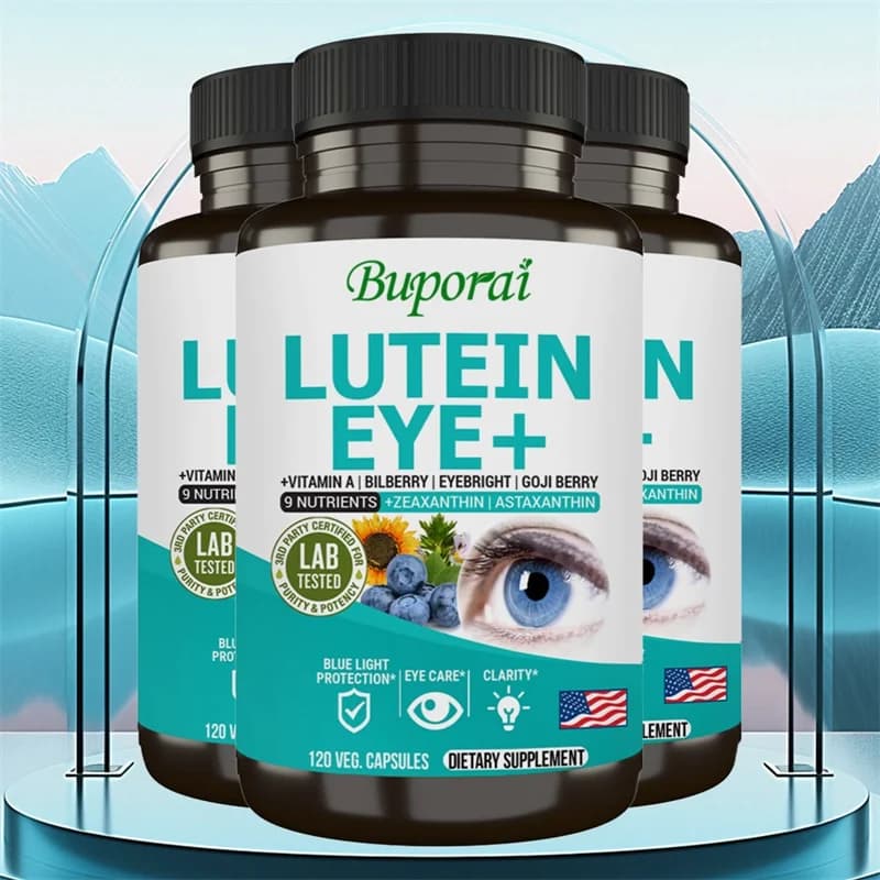 Lutein Eye + Vitamin - 9 in 1 Zeaxantina Eyebright Blueberry supplement Retina Eye Lens Healthy night vision