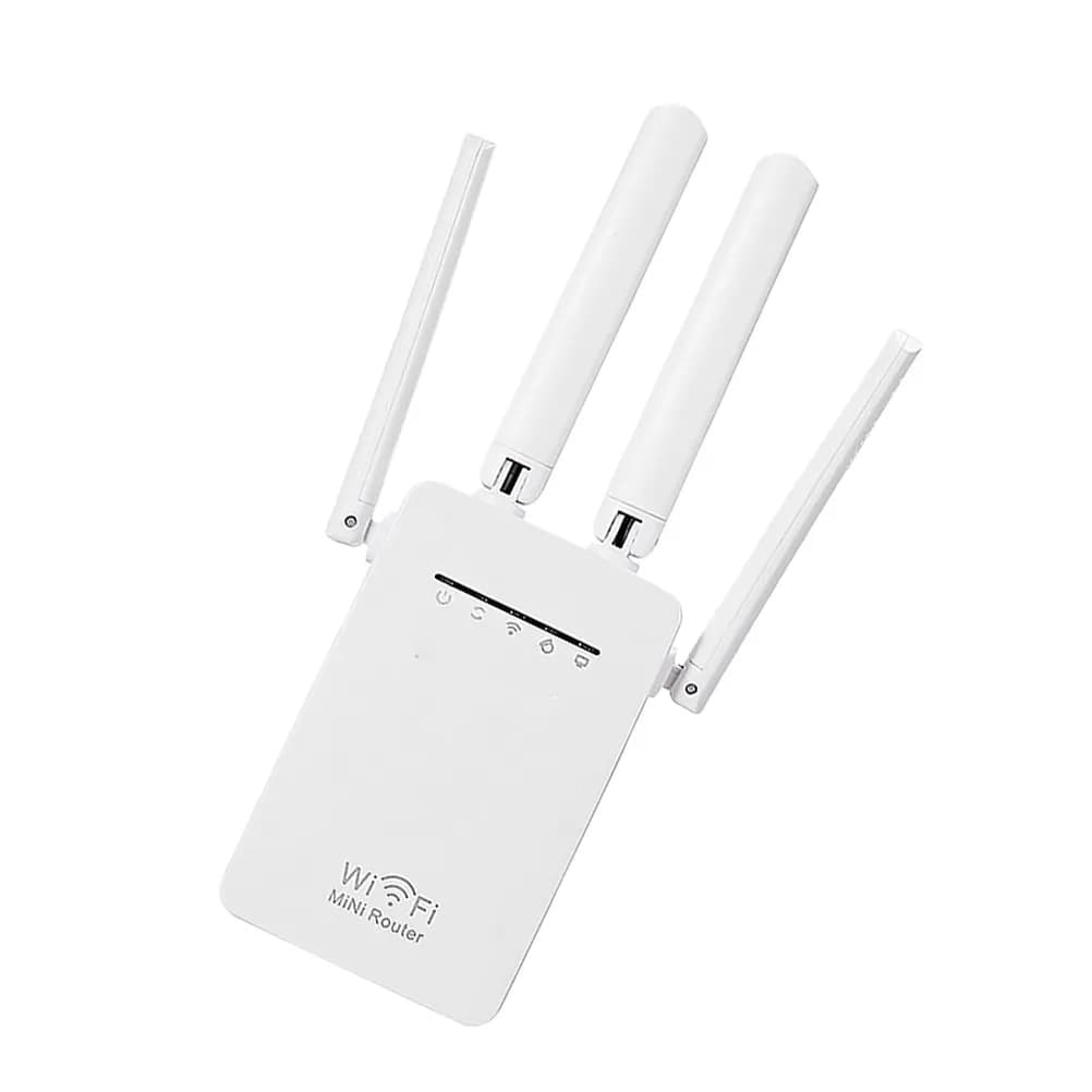 Wireless Repeater Wr09 One Touch Wifi Router Extender For Home Hotel Gaming Streaming Unlocked Router High Speed White