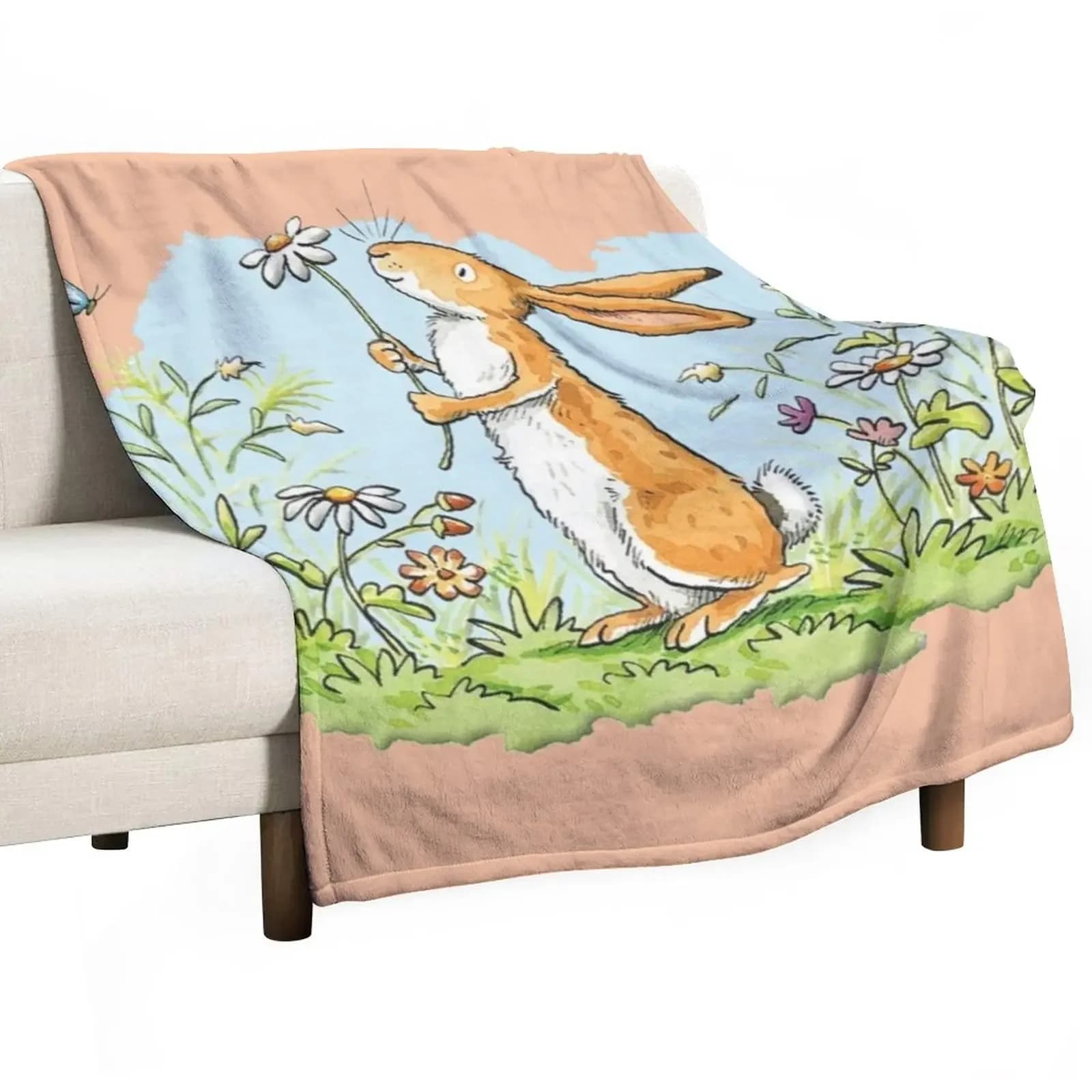 Indovina quanto ti amo primavera classica illustrazione di coniglio coperta da tiro coperte e plaid coperta singola coperta da viaggio