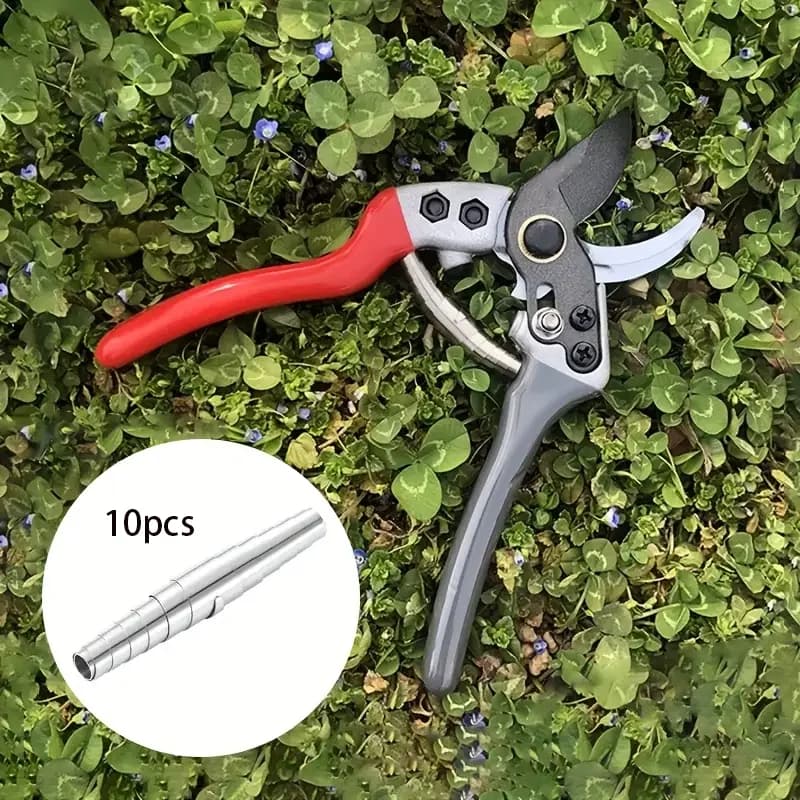 10 spare springs for pruning shears, for use with spring parts for shears, silver color