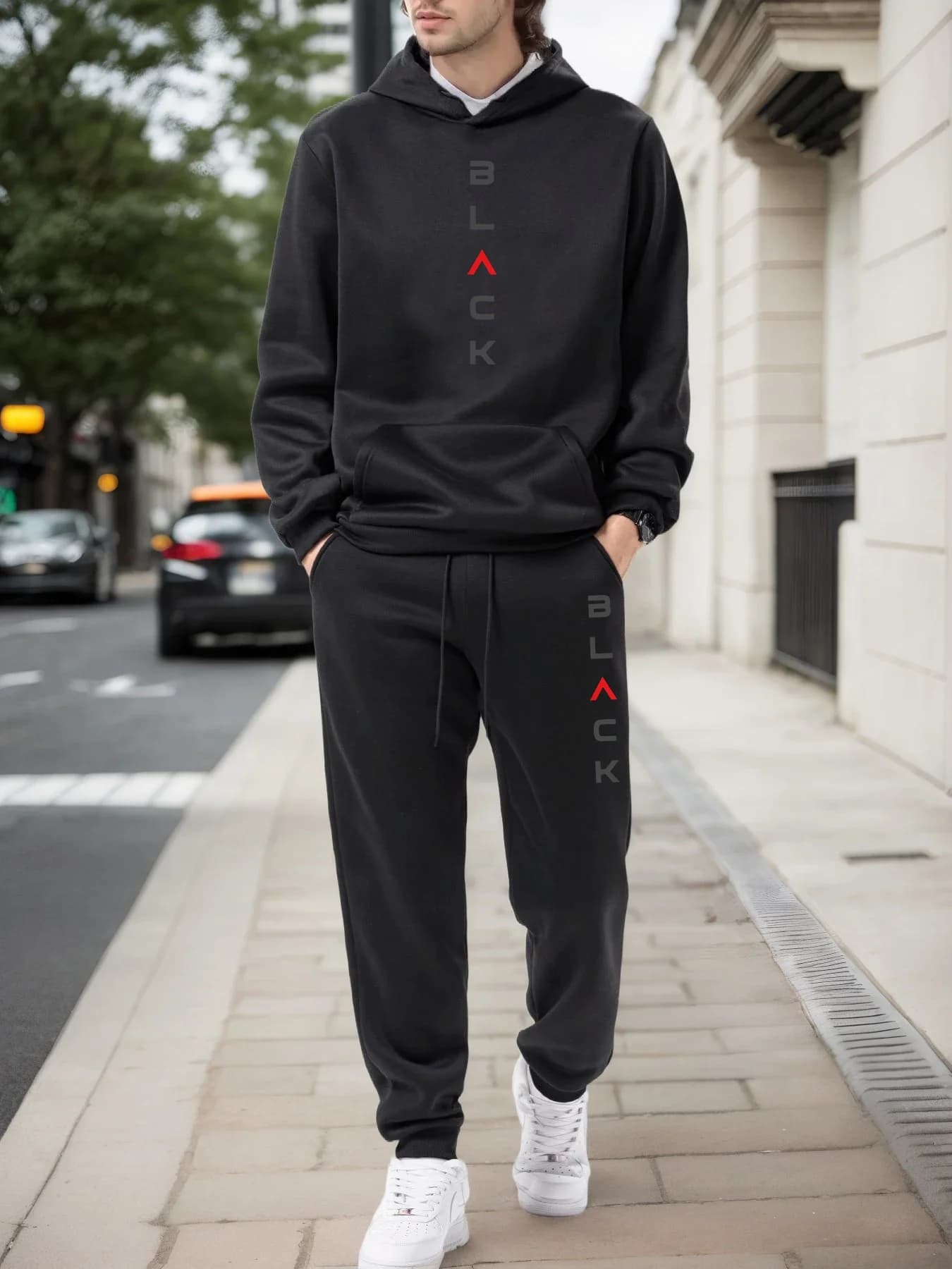 Tuta Sportiva da Uomo alla Moda, Completo Casual con Felpa con Cappuccio, Abbigliamento per Palestra e Jogging, Set Sportivo 2 Pezzi Primavera Autunno 2026