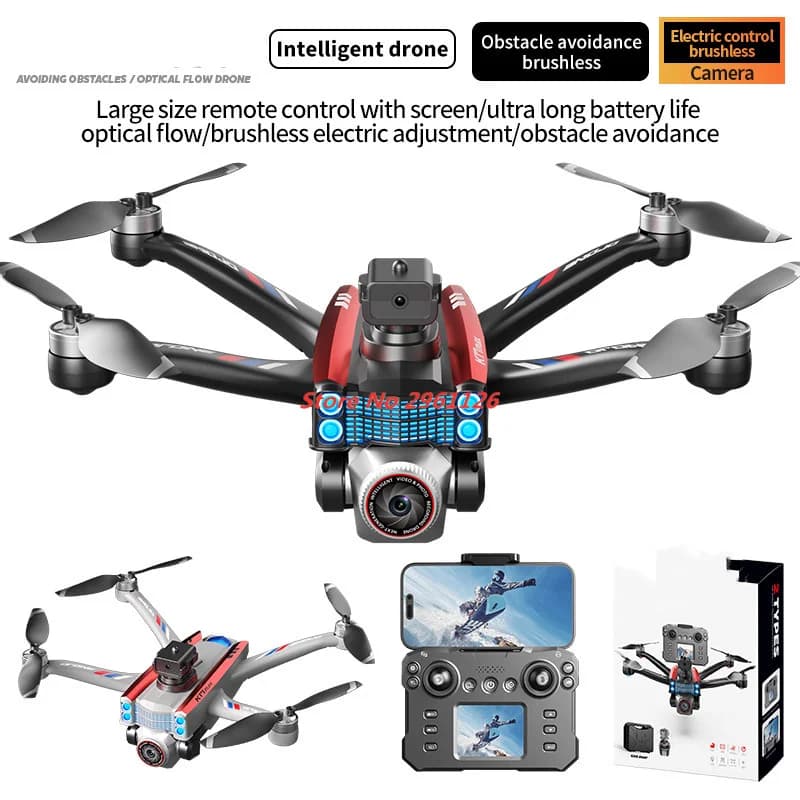 8K HD Telecamera Schermo Controllato Drone fotocamera aerea professionale FPV Drone Evitamento Ostacoli Brushless Drone Ragazzo Regalo Del Capretto Giocattolo RC