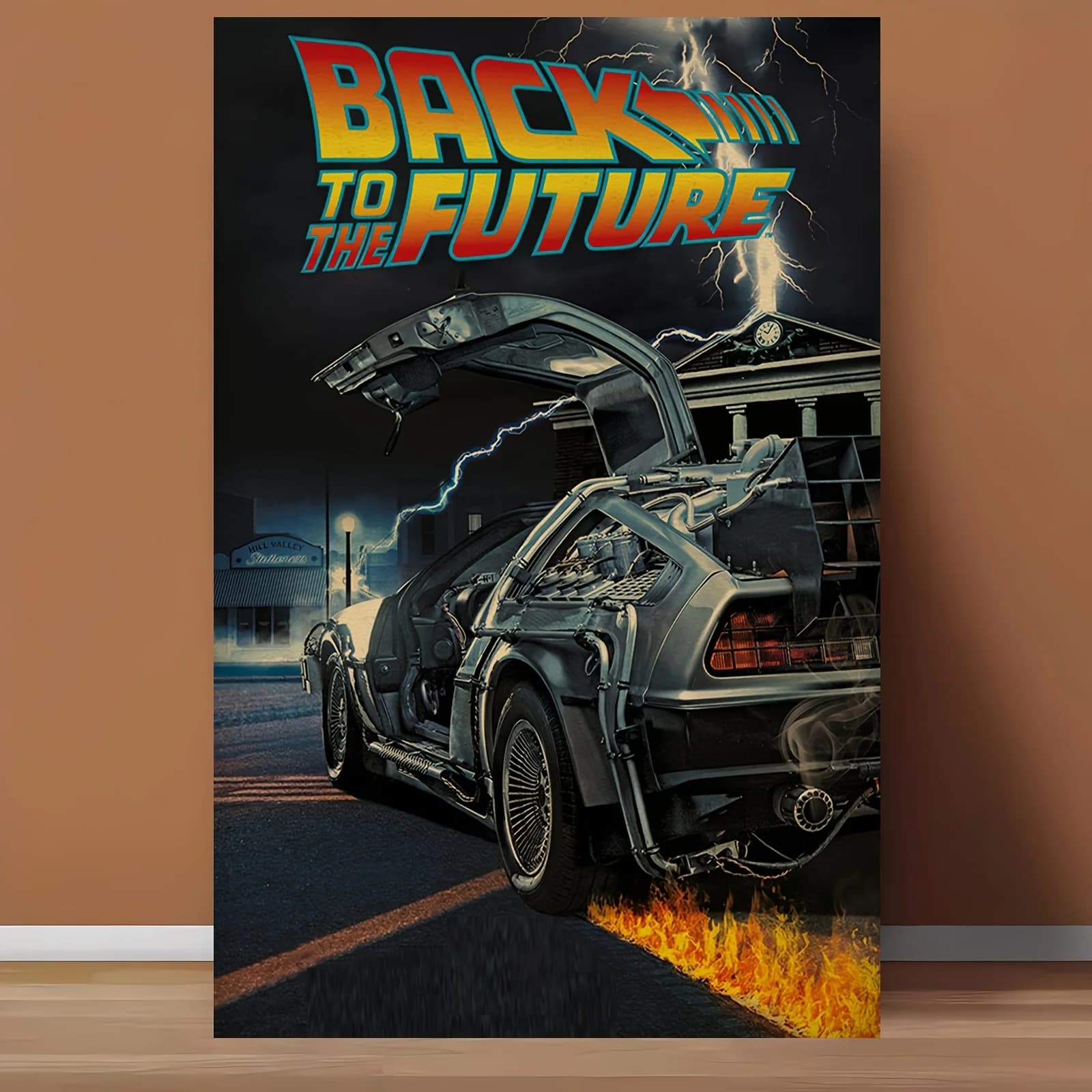 [Poster retrò di fantascienza] Senza cornice Ritorno al futuro Poster su tela Wall Art | Decorazione della cultura pop vintage anni '80, Dyna