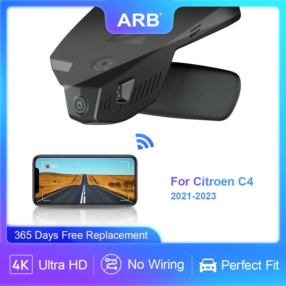 For Citroen C4/e-C4 2021-2023 2160P Dash Cam, ARB OEM Look Car Camera with APP WIFI control, wide-angle lens
