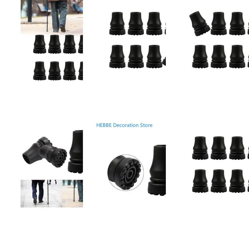 B0KC 8Pcs Trekking Poles Cane Tip Protector Walking Pad Buffers Hikes Protector