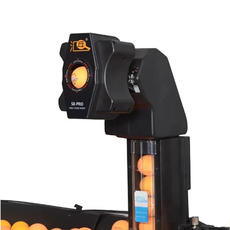 Robot da Ping Pong S6 Pro per Allenamento Professionale, Portatile, Automatico, Multi-Rotazione, Multi-Lancio, con Palline in Metallo/Plastica