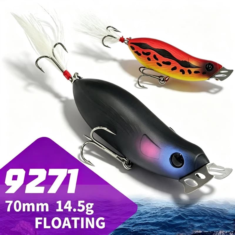 Floating Pencil Fishing Lure 70mm 14.5g Surface Walker Z-Dog Metal Lip Hard Bait for Bass Pike Predator Mouse Fishing Tackle