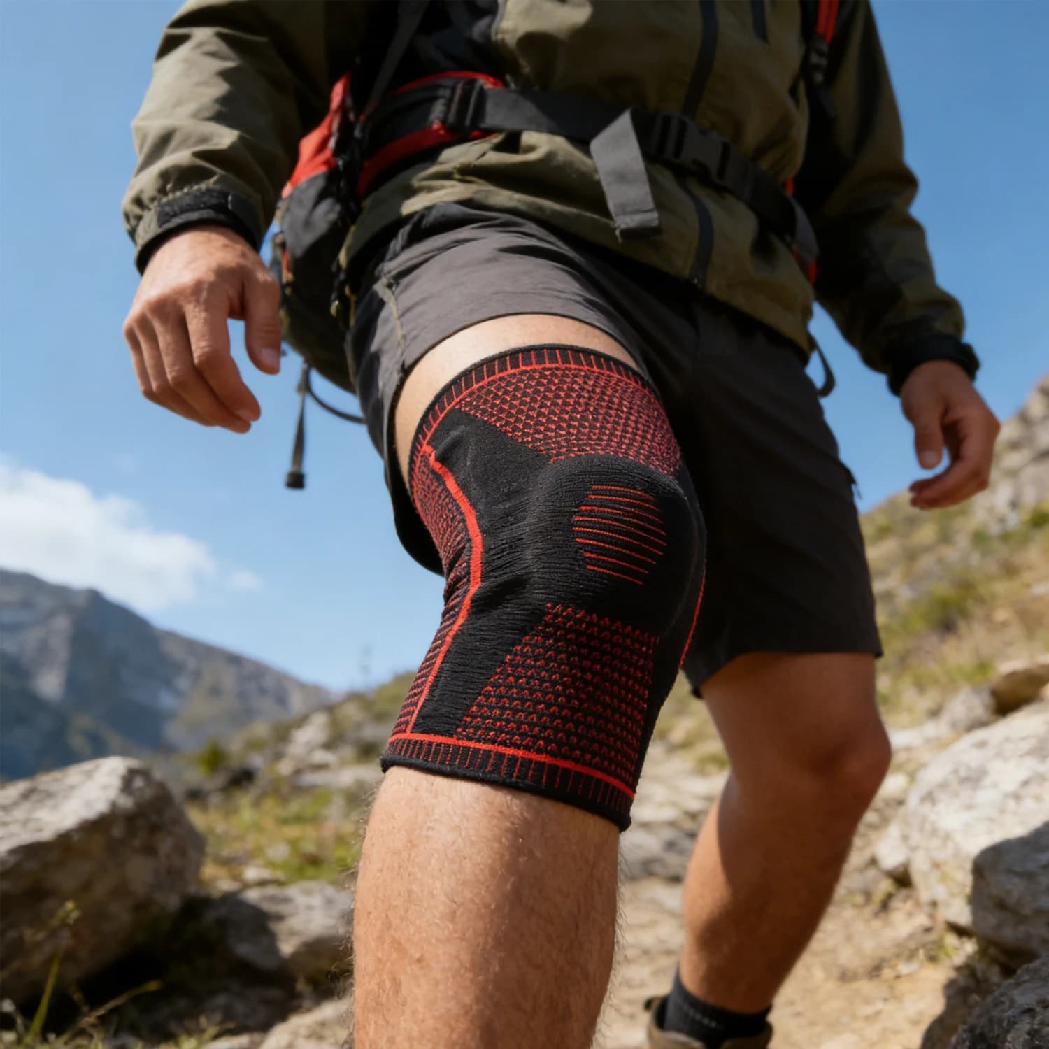 Ginocchiere con Supporto Mediale per Rotula, Protezione in Silicone per Menisco, Ginocchiere Sportive per Basket e Corsa