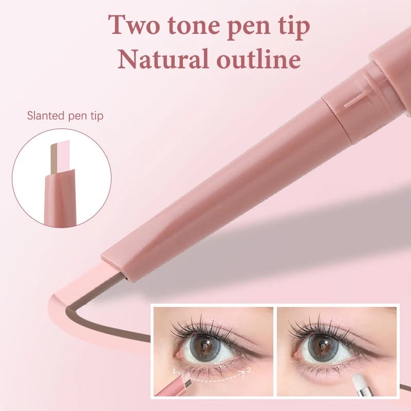 Stick Ombretto Tre Colori Sfumati Glitterati, Penna Illuminante per Trucco Occhi, Impermeabile, Lunga Durata, Effetto Brillante, Regalo di Bellezza
