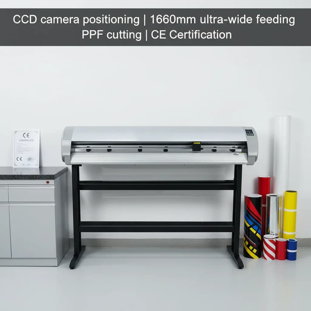 Plotter da taglio vinile automatico con telecamera CCD ad alta precisione da 1600 mm per il taglio di pellicole riflettenti, vinile termosaldabile e PPF.