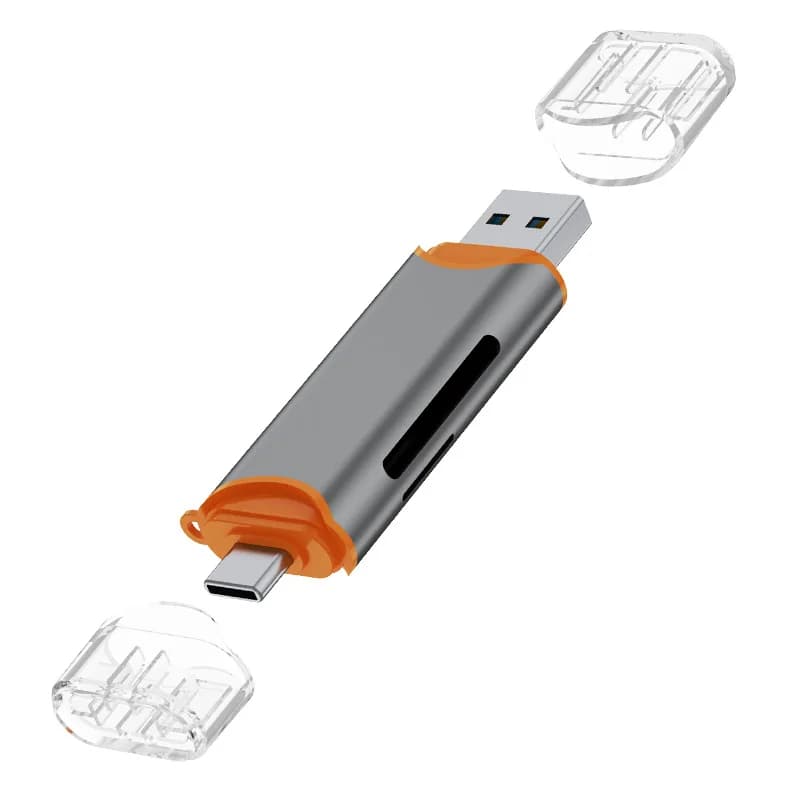 3 in 1 Card Reader USB&USB C To SD MicroSD TF for PC Laptop Accessories Smart Memory Cardreader SD Card Adapter