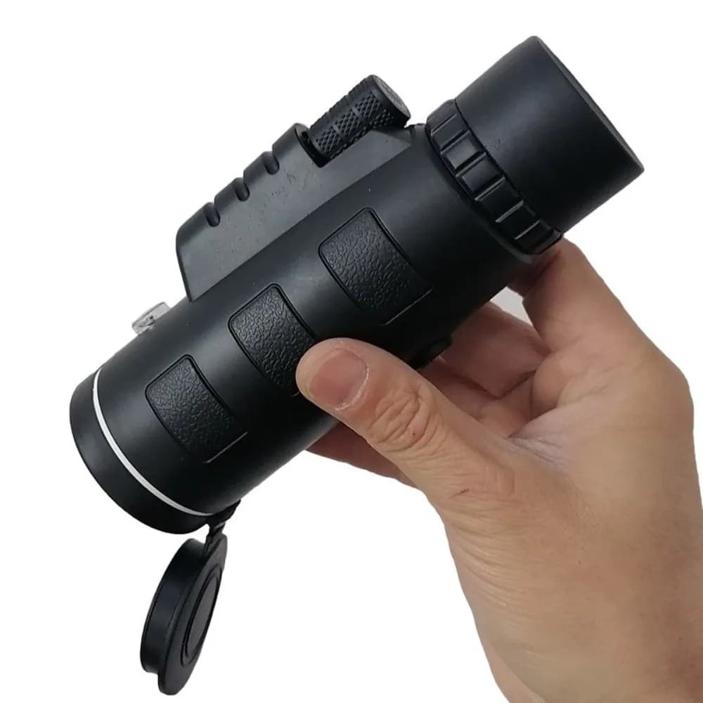 Telescopio Monoculare con Zoom e Supporto per Smartphone, Potente Monoculare per Visione Notturna a Lungo Raggio HD, Attrezzatura da Campeggio