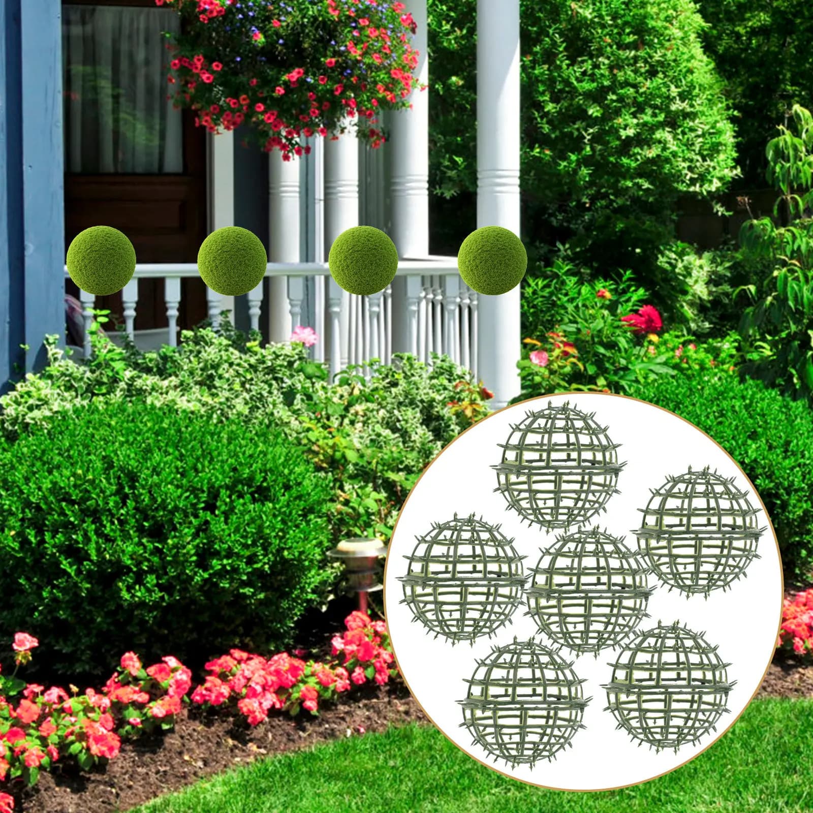 6pcs Grass Ball Rack Plastic Plant Rack For Flower Arrangement Holder Wedding Props Garden Supply Artificial Greenery Frame