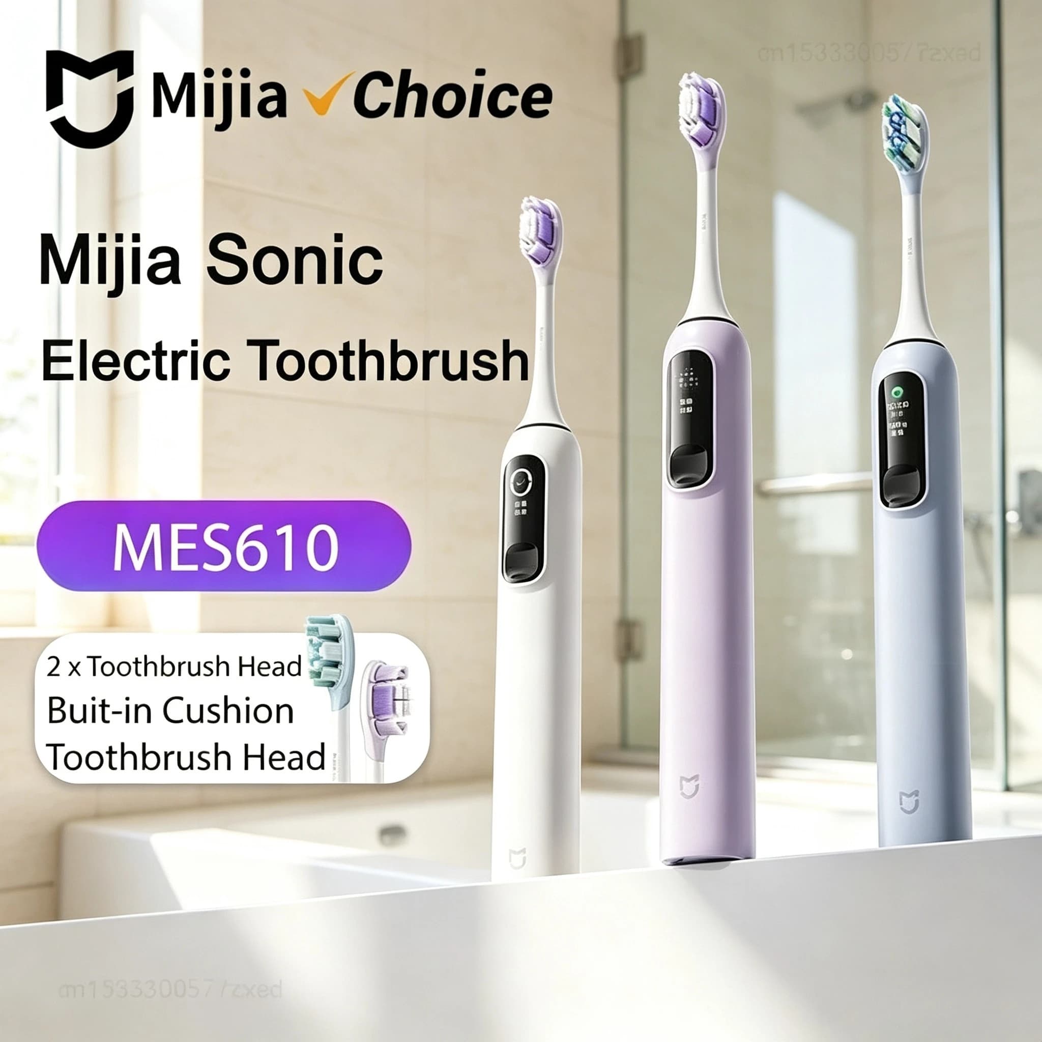 Mijia Sonic Sweep Vibration Electric Toothbrush Pro Intelligent Tooth Surface Recognition Digital Display Reminder Waterproof