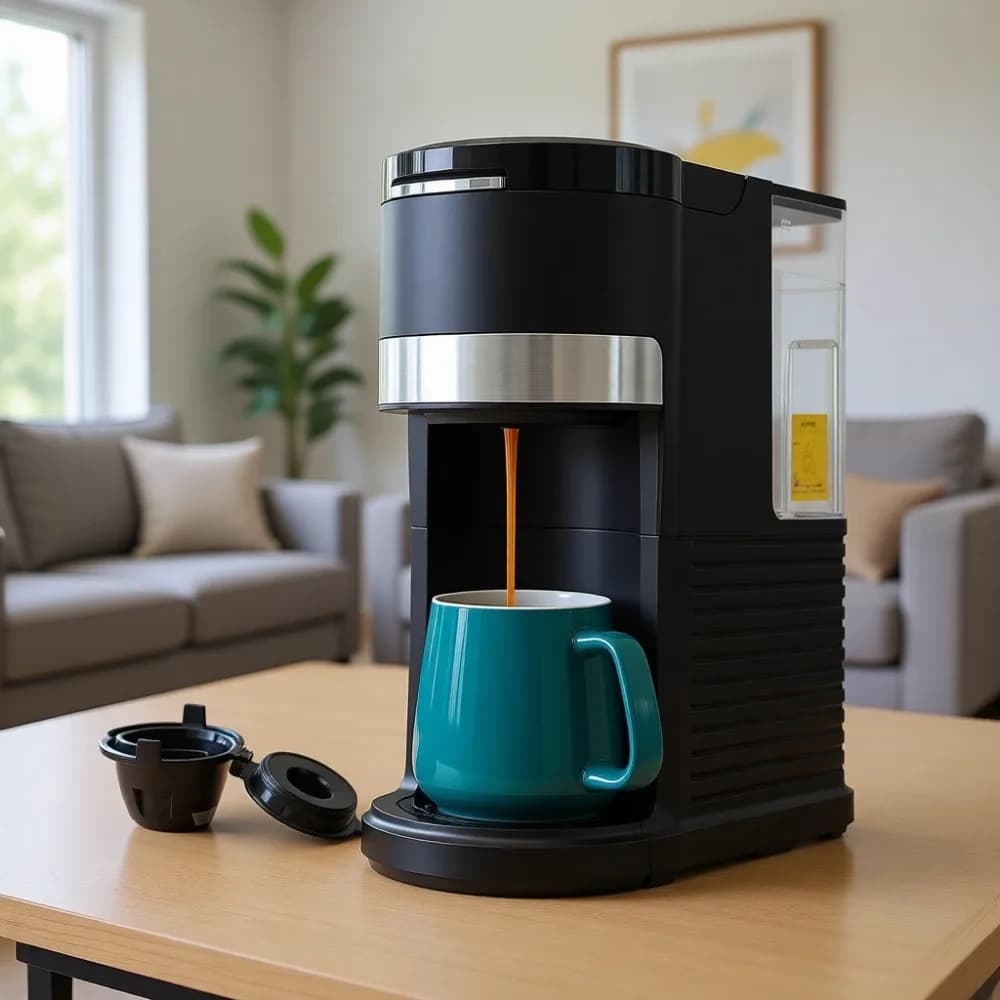 Coffee machine Compatta Monodose for Capsules and Coffee Grinded with Infusion Forte and Fast, Capacity from 6 to 14 oz