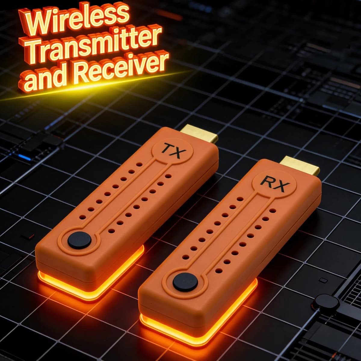Trasmettitore e ricevitore video HDMI wireless da 100 m, adattatore per la condivisione dello schermo per fotocamera, DVD, TV Box, laptop, PC, per TV e proiettore