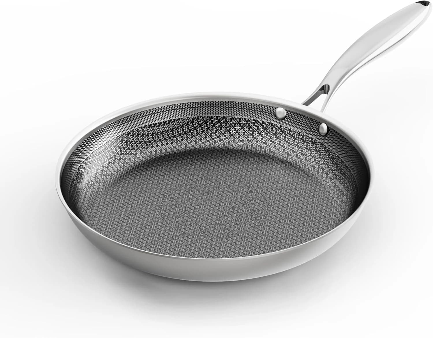Professional 12-inch Non-stick pan with Stainless Steel Handle, Oven-resistant up to 400°F, NSF Certified for Restorative Use