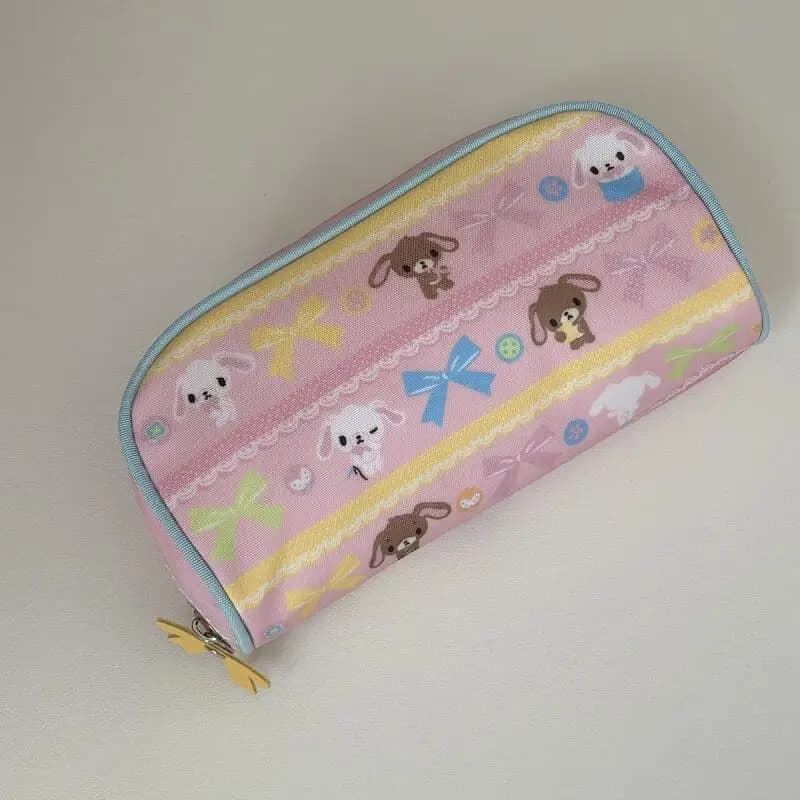 Bunny Field Sugarbunnies Cartoon Pencil Case Makeup Bag Large Capacity Desktop Storage Stationery Bag A Holiday Gift for Friend