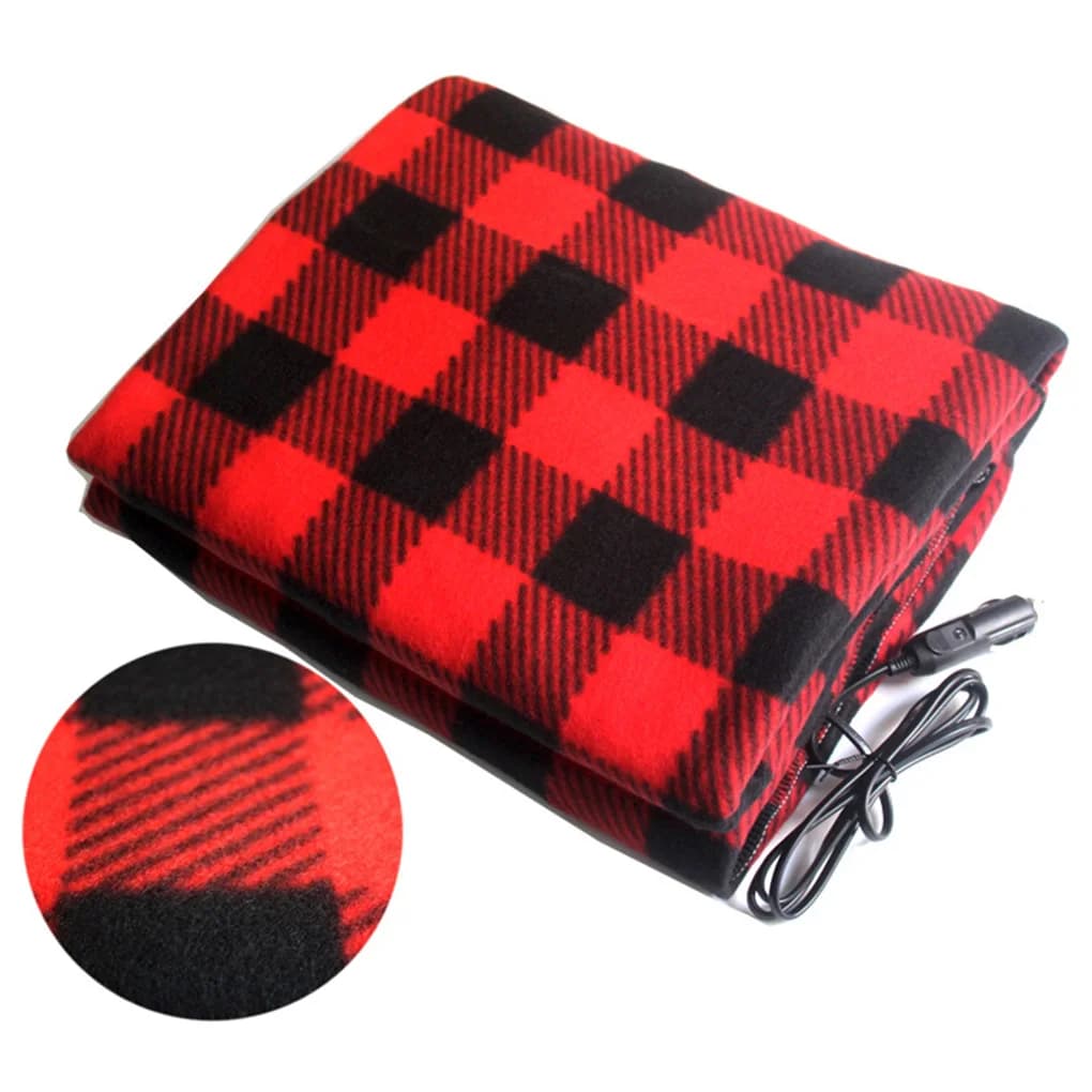 Coperta riscaldata per auto 12V da viaggio con 4 riscaldamenti 6 impostazioni di temporizzazione Coperta riscaldata portatile morbida