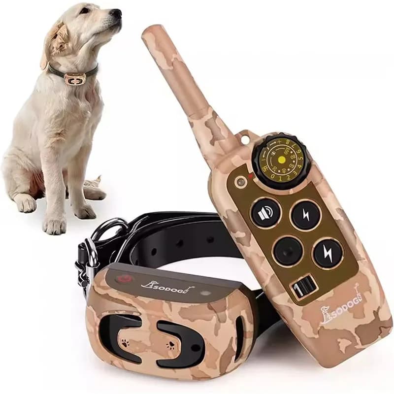 Collare da addestramento per cani da compagnia, telecomando, impermeabile, ricaricabile, tappo per abbaiare animali domestici, collare da addestramento con controllo repellente per cani