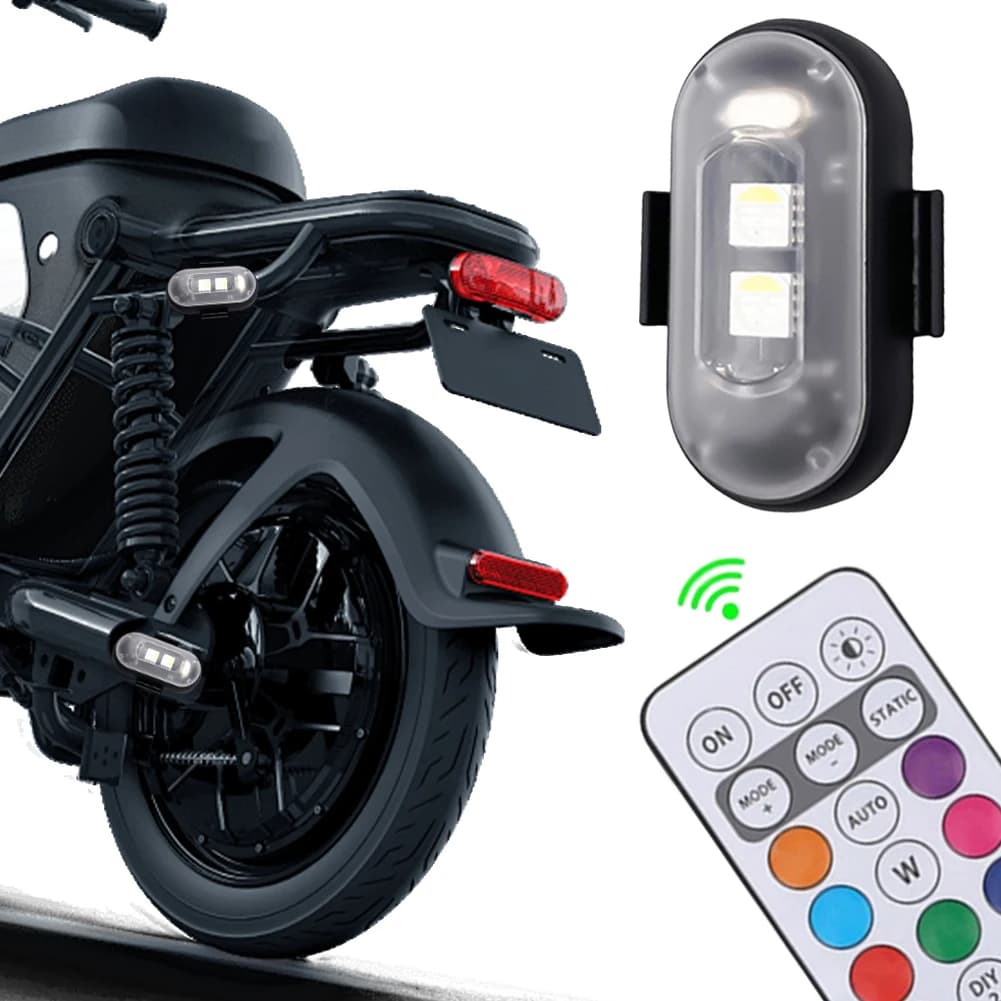 Luci LED Wireless per Auto con Telecomando, Luce Atmosferica Decorativa Ricaricabile per Auto, Moto, Drone, Aeromobile, Bicicletta