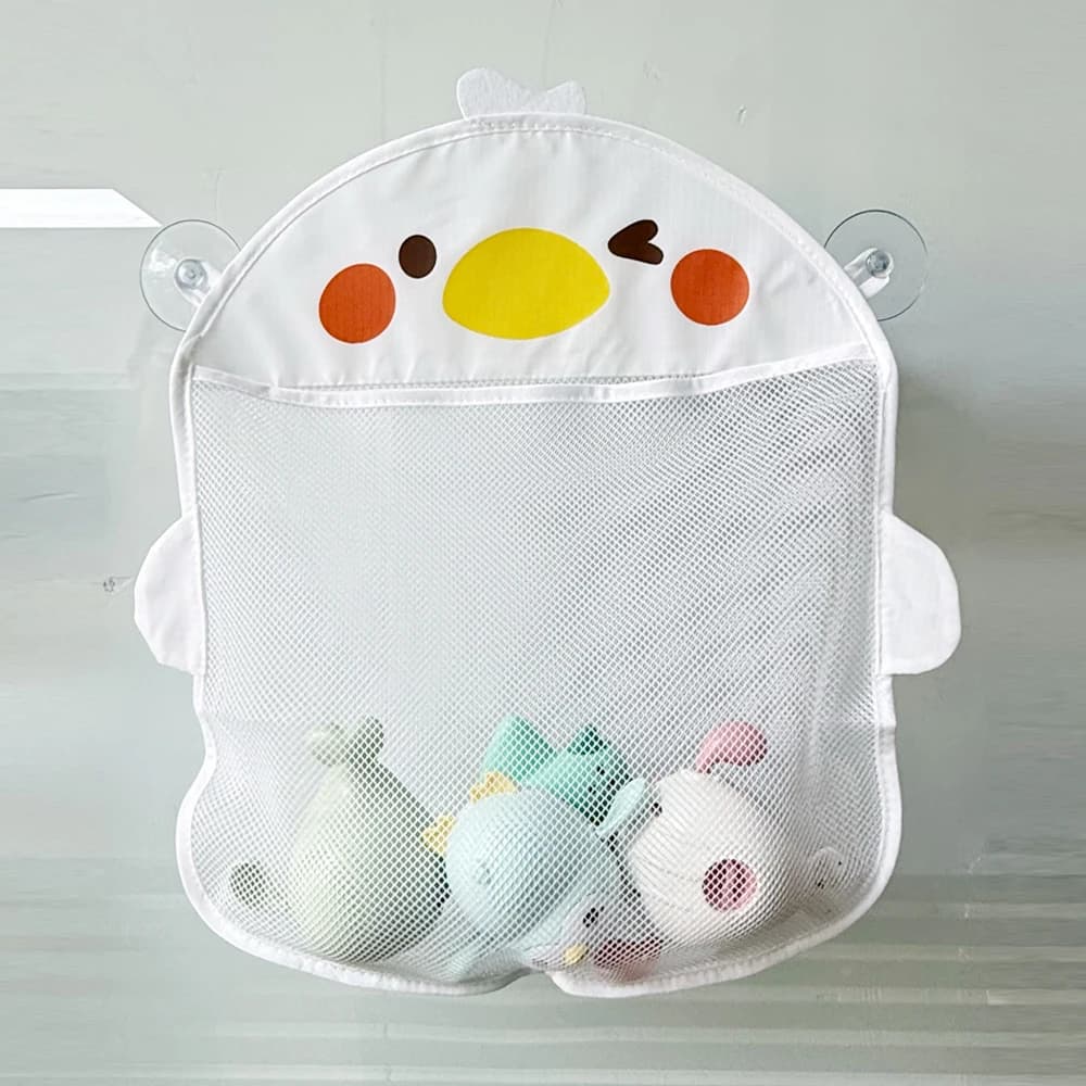 Mesh Baby Bath Toy Storage Bags Sucker Design Baby Bath Organizers for Bathtub Toys Cartoon Animal Cloth Sand Toys Storage Net