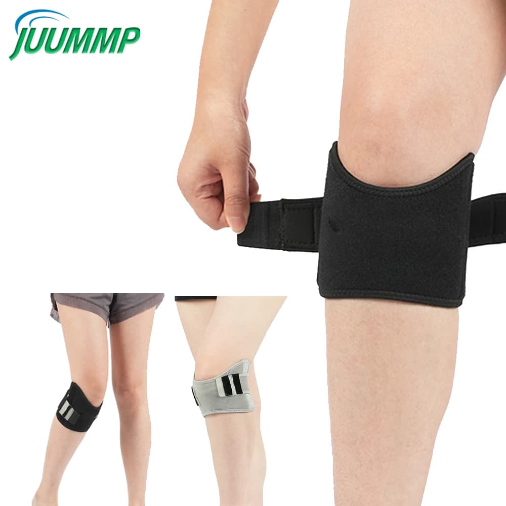 1 Pezzo Fascia di Supporto per Tendine Rotulee, Ginocchiera in Silicone per Uomini e Donne, Fascia Regolabile per Rotula Adatta per Escursionismo e Corsa