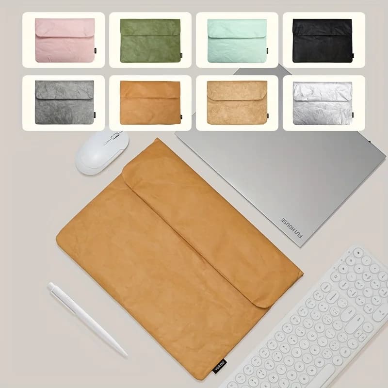 Custodia protettiva per laptop in carta Dupont leggera e portatile, disponibile in più colori, rosa, nero, argento, verde menta, custodia protettiva per tablet, adatta per viaggi, ufficio, affari, casa, regalo