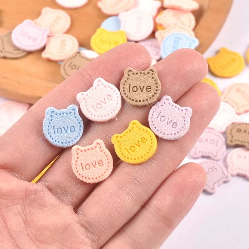 50 pezzi etichette modello amore etichette in rilievo etichetta bandiera fai da te per accessori per cucire indumenti 15x15mm cp3511