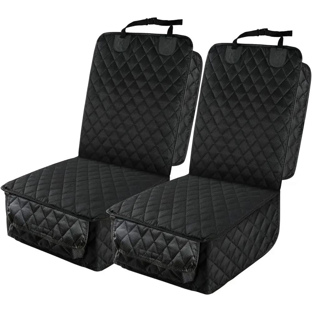Waterproof Front Seat Car Cover 2 Pack, Full Protection | Dog Car Seat Cover with Side Flaps, Nonslip Scratchproof Chair Seat Co