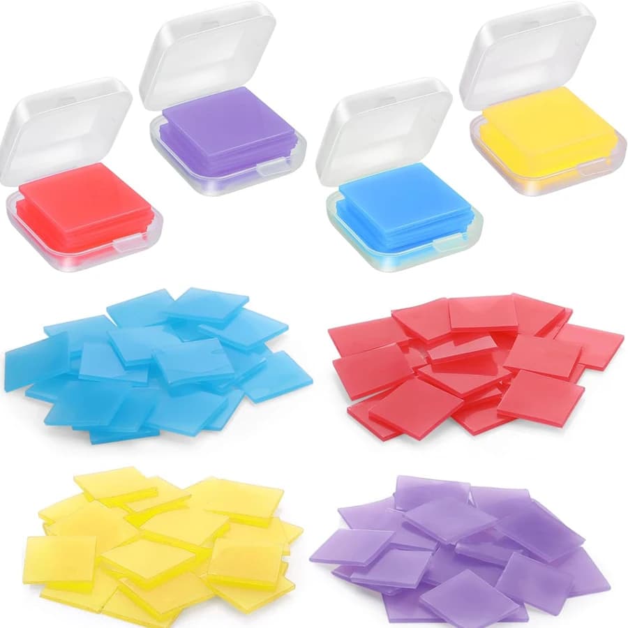 4 scatole Pittura diamante Colla Argilla Ricamo Foratura Fango Pittura fai da te Cera Organizzatore Accessori Blocco Gesso Cera Punteggiatura Ar