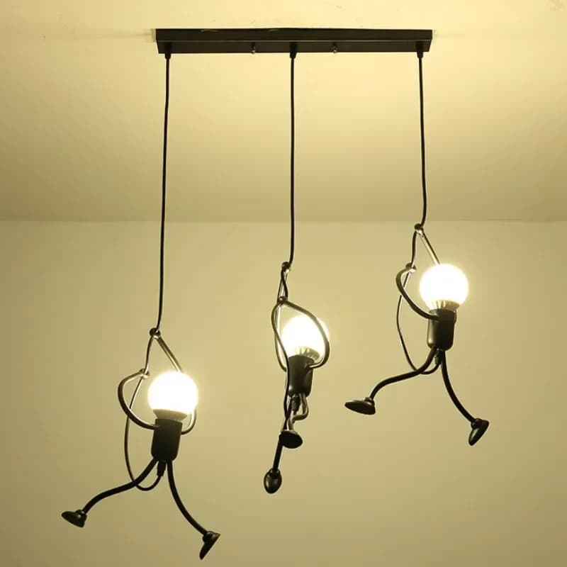 Lampadario retrò in ferro battuto Ristorante Caffetteria Negozio di abbigliamento Luci del soggiorno Decorazione Lampade moderne e creative per villi