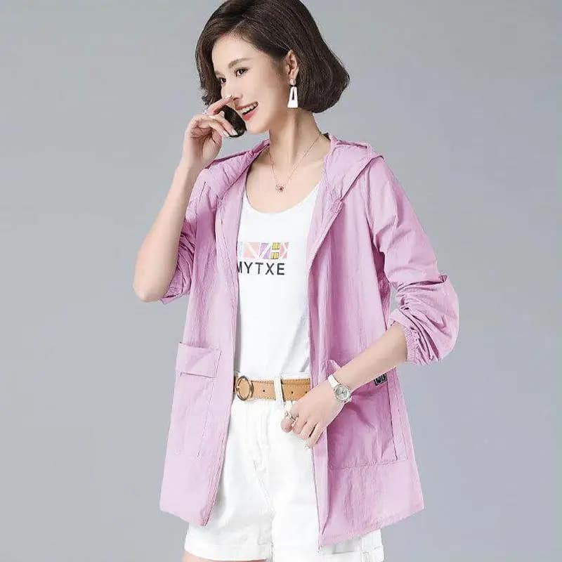 New Mid-Length Loose-Fitting Sun Protection Jacket For Women New Style UV Protection Sun Protection Coat