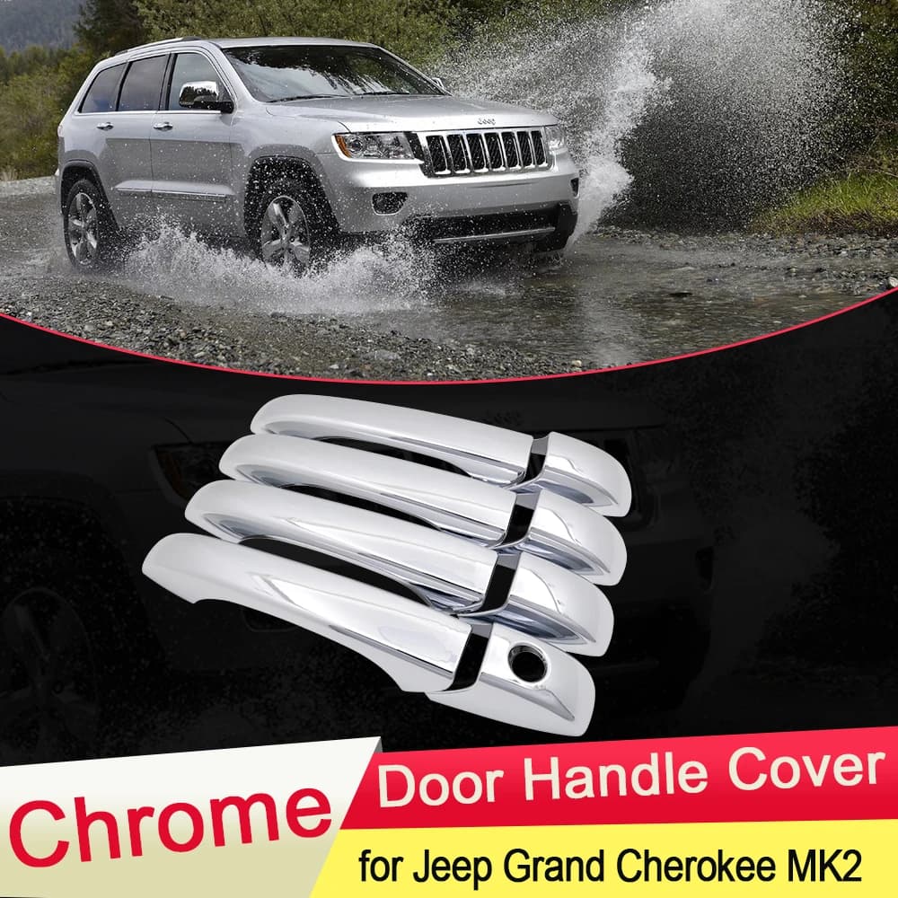 Per Jeep Grand Cherokee 2011 ~ 2019 WK2 Chrome Maniglia Della Porta Copertura Trim Catch Set Car Styling Accessori 2012 2013 2014 2015 2016