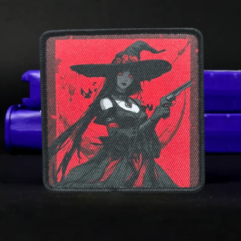 Anime Witch Morale Patch tattica Stampata HookLoop Emblema Distintivo militare Bracciale da combattimento Adesivi per zaino