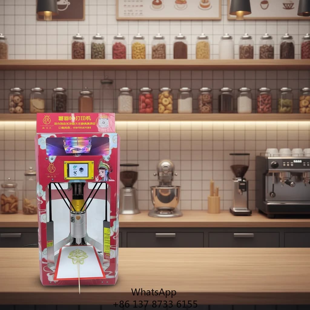 New Chinese Red Look Street Vending Edible Maltose Princess Tian Sugar Art Food Grade Semi-Automatic FDM 3D Printer 1 Year USB