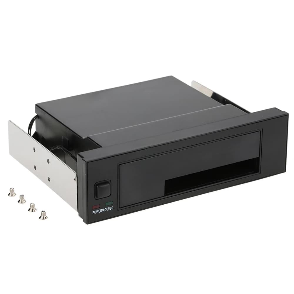 Custodia interna per rack mobile a baia singola con indicatore LED Supporto hot-swap per SSD HDD SATA da 2,5/3,5 pollici adatta per PC Bay da 5,25 pollici