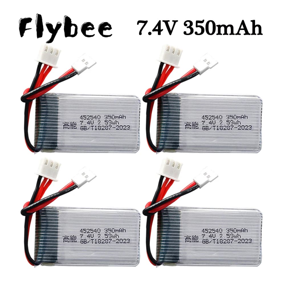 10 pz 7.4V 350mah 2S batteria Lipo per RC Drone MJX X401H X402 JXD 515 515W 515V RC Mini FPV Drone Quadcopter batteria di ricambio
