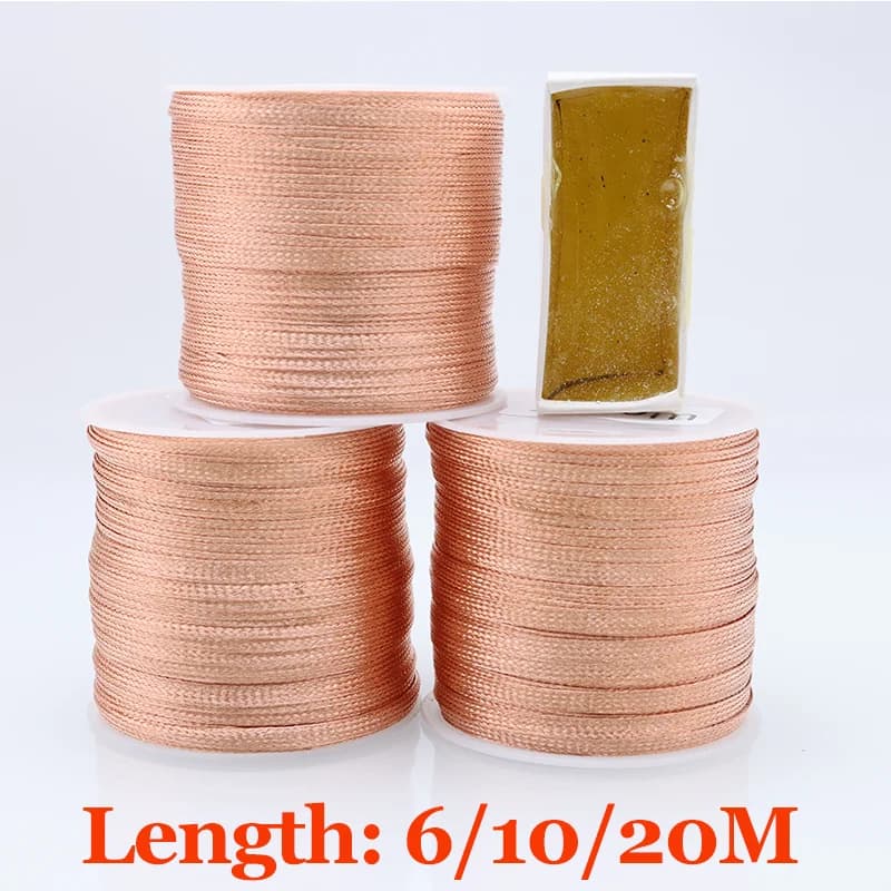 6M/10M/20M Dissaldatura Maglia Treccia Ad Alta Purezza Colofonia Pasta di Saldatura per PCB Bordo Saldatore Filo di Saldatura di Rame Stoppino di Saldatura